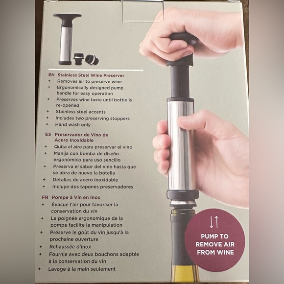 Stainless Steel wine preserver. NIB - Picture 4 of 5